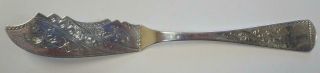 Antique N.  G.  Wood & Son,  Ma 1880 Coin Silver Butter Serving Knife 50 Grams
