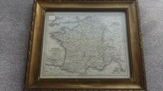 Antique/ Vintage “map Of The French Empire ” In Bronze Coloured Frame