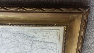 ANTIQUE/ VINTAGE “MAP OF THE FRENCH EMPIRE ” IN BRONZE COLOURED FRAME 3