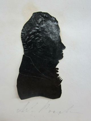 Georgian Portrait Miniature Silhouette C.  1800 