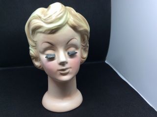 Rare Vintage Ladies Head Vase Teen Girl 1950 