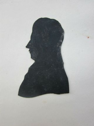 Antique Georgian Portrait Miniature Silhouette C.  1800 