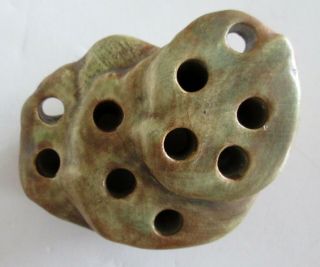 Unique Vintage Antique Ceramic " Stones " Flower Frog