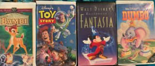 Very Rare WALT DISNEY ' S Masterpiece FANTASIA VHS 1132 TAPE 1991 & 6 More 3