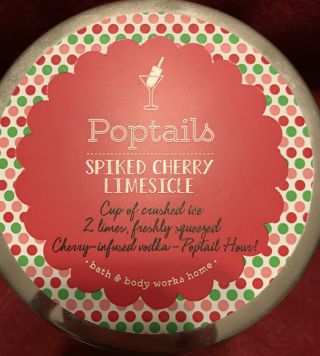 Bath & Body SPIKED CHERRY LIMESICLE 3 - Wick Large Candle 14.  5 oz - 90 RARE 2