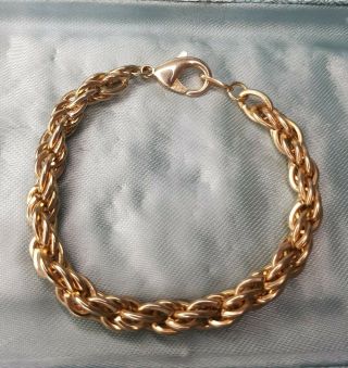 Rare Vintage Gold Tone Chain Bracelet Small Medium Unisex Gift Costume Jewellery