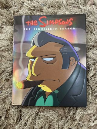 The Simpsons: The Complete Eighteenth Season - Season 18 Dvd,  4 - Disc Set,  Rare O