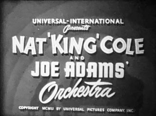 16mm Orig - Rare Nat King Cole - 1952 - 2 Reel Universal Pictures Musical Short -
