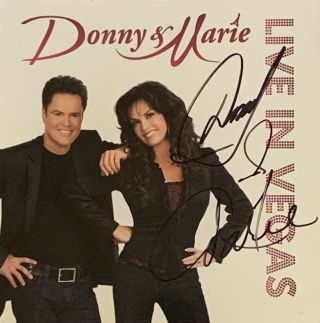 Donny & Marie Osmond Live In Las Vegas Cd Rare Oop 2011 - Autographed
