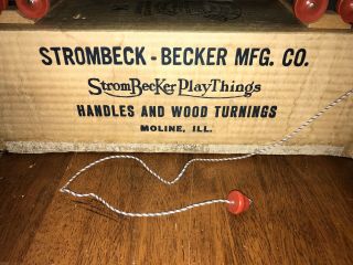StromBecKer Box Pull Toy Rare Blocks Wood Wooden Child’s Toy 2