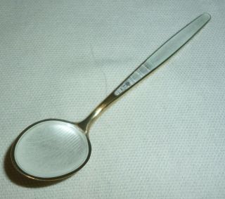 Vintage David - Andersen Norwegian Silver Gilt & Guilloche Enamel Coffee Spoon