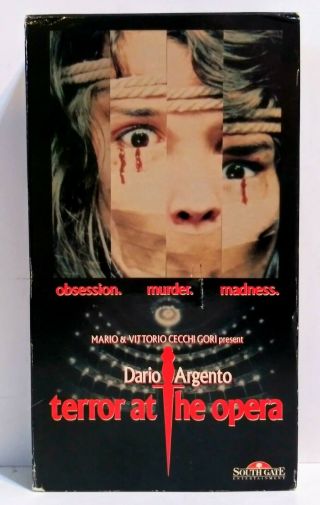 Terror At The Opera (vhs) 1987 Rare Horror Giallo Dario Argento Thriller Slasher