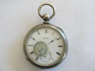 Rare 18 S Waltham Wm Ellery Keystone 3 Ounce Coin Silver Pocket Watch Key Wind