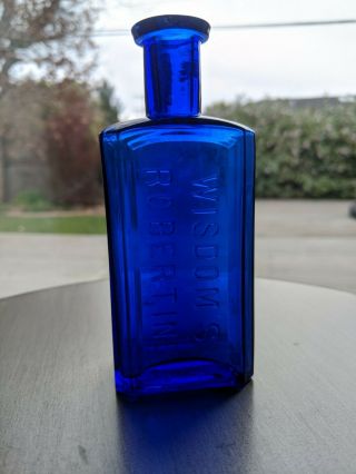 Rare Cobalt Blue Bottle Wisdom 