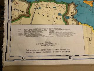 Vintage Denoyer - Geppert Large Pull Down 1965 Map Of Europe 2