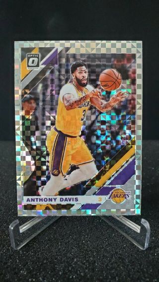 2019 - 20 Anthony Davis Lakers Optic Checkerboard Card 90 Rare 1/1 Listed