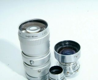 Rare Sony TV Zoom Camera Lens 20 - 80mm Wide Angle,  Elgeet,  Wollensak C - Mount Lens 2