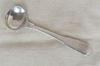 A Fine Antique Solid Sterling Silver George Iii Salt Spoon Exeter 1810.