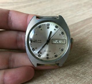Watch Slava 27 Jewels Vintage Wristwatch Rare Russia Ussr Soviet