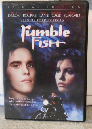 Rumble Fish (dvd 2005 Special Edt) Rare 1983 Matt Dillon Gang Drama Disc