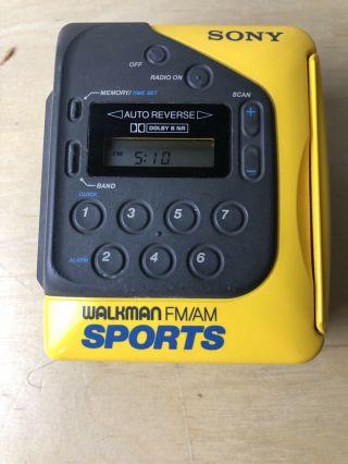 Rare Sony Sports Walkman Am/fm Stereo Cassette Player