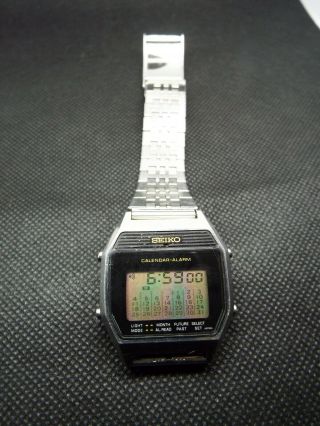 Rare Seiko Vintage Digital Watch Calendar Alarm A354 - 400b 1979 Lcd Retro Old