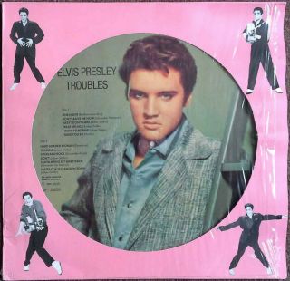 Elvis Presley Troubles Rare Picture Disc Vinyl Lp,  Denmark 1984