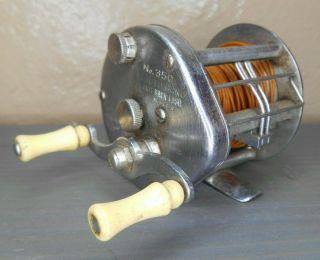 Vintage South Bend Fishing Reel No.  350 Model C Anti - Back - Lash Antique