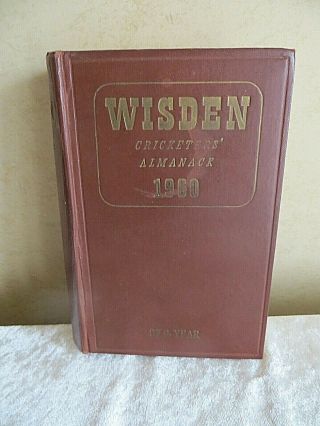 Antique/ Vintage Wisden Cricketers Almanack Hardback Book 1960 97th Year