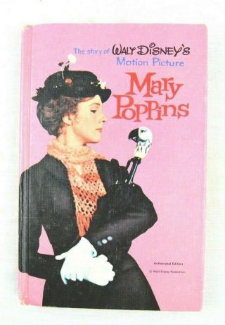 Rare Vintage Walt Disney Mary Poppins Hardcover Book 1963
