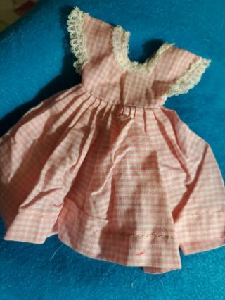 Vintage Cosmopolitan Tagged Miss Ginger Pink Gingham Dress 10 1/2 "