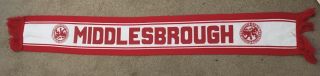 Rare Vintage Middlesbrough Football Scarf Boro Gift Present Memorabilia