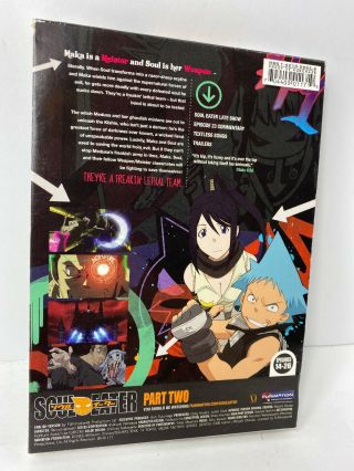 Soul Eater: Part 2 (DVD,  2010,  2 - Disc Set) Episodes 14 - 26 Anime Manga OOP Rare 3