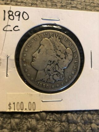 Rare Carson City 1890 - Cc Morgan Silver Dollar - Circulated - 90 Silver