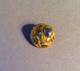 Arts & Crafts Enamel Button,  Very Small