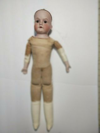 Antique Bisque Shoulder Head Doll Cloth Body Mabel 19 "