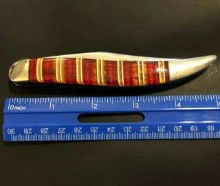 Vintage Robeson Candy Stripe Toothpick Fish Jack Knife Rare And Unusual
