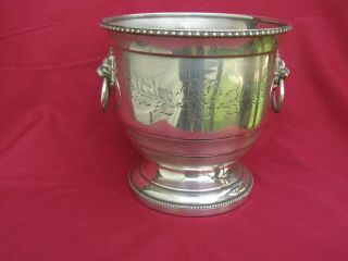 Vintage Silver Plate Ice Bucket With Drainer Made In England