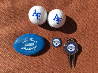 Usaf U.  S.  Air Force Golf Divot Tool/ball Marker Set - Golf Balls - Rare Coin