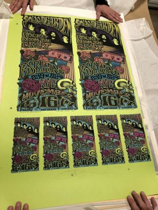 Arminski Soundgarden On Green Concert Poster Rare Uncut Proof Sheet 23x35