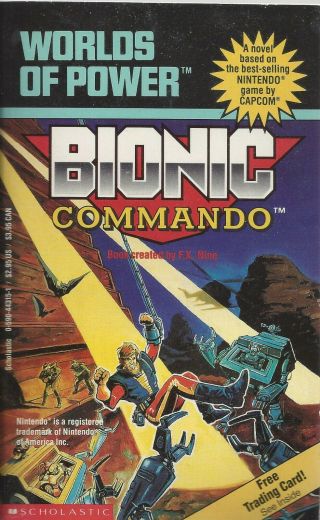 Rare Vintage 1991 Worlds Of Power 6 Bionic Commando 1e By F.  X.  Nine With Card