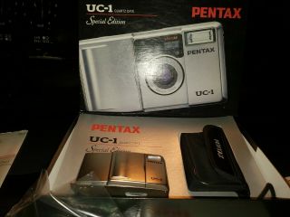 Rare Pentax Uc - 1 Qd Special Edition Point & Shoot Film Camera,  35mm