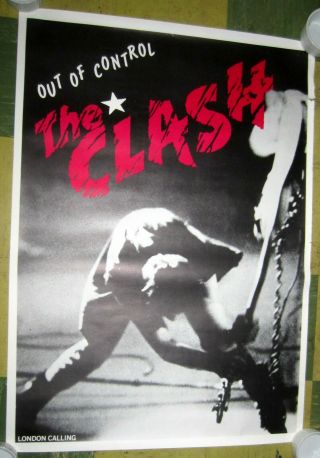 The Clash - Out Of Control - Rare 1984 Tour Poster