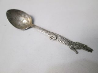 Hemming Park Jacksonville Florida Alligator Sterling Silver Souvenir Spoon