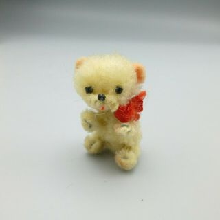 Vintage Miniature Ara Austria Wool Chenille Teddy Bear Doll Dollhouse Tiny 1 "
