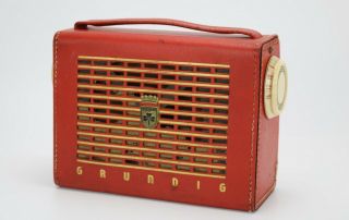 Very Rare Vintage Grundig Transistor Radio Model Box 59 West Germany Circa 1959
