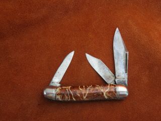 Vintage Antique Folding Pocket Knife Imperial Prov Usa 1930s - 50s Stockman Wild