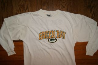 Vintage 90s Rare Green Bay Packers Lee Sport Large Ls Shirt Embroider Spell Out