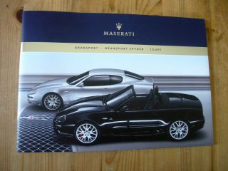 Maserati Gransport Brochure,  2006,  Rare &,