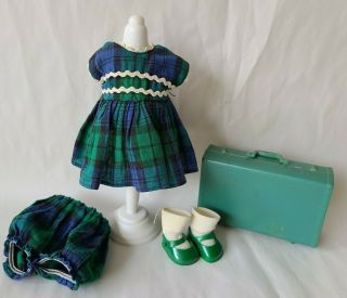 Vintage 1950s Vogue Ginny Doll Tiny Miss Outfit & Suitcase Tag - 7 Pc Set 6040